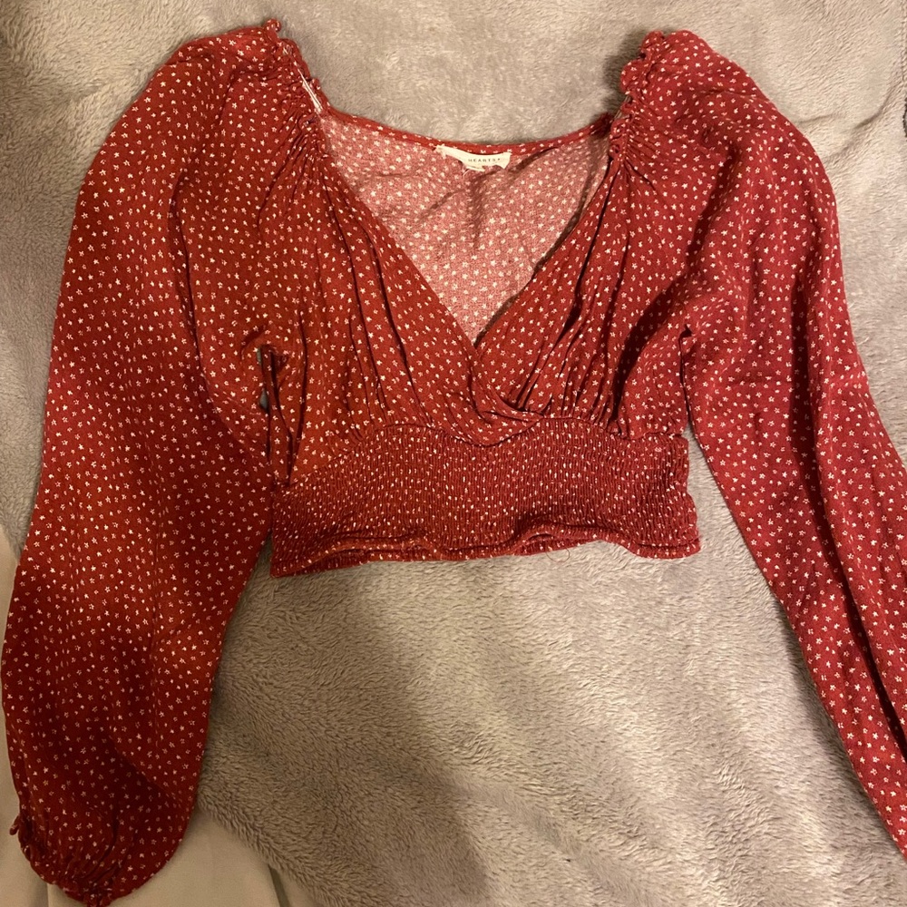 LA hearts Pacsun red blouse